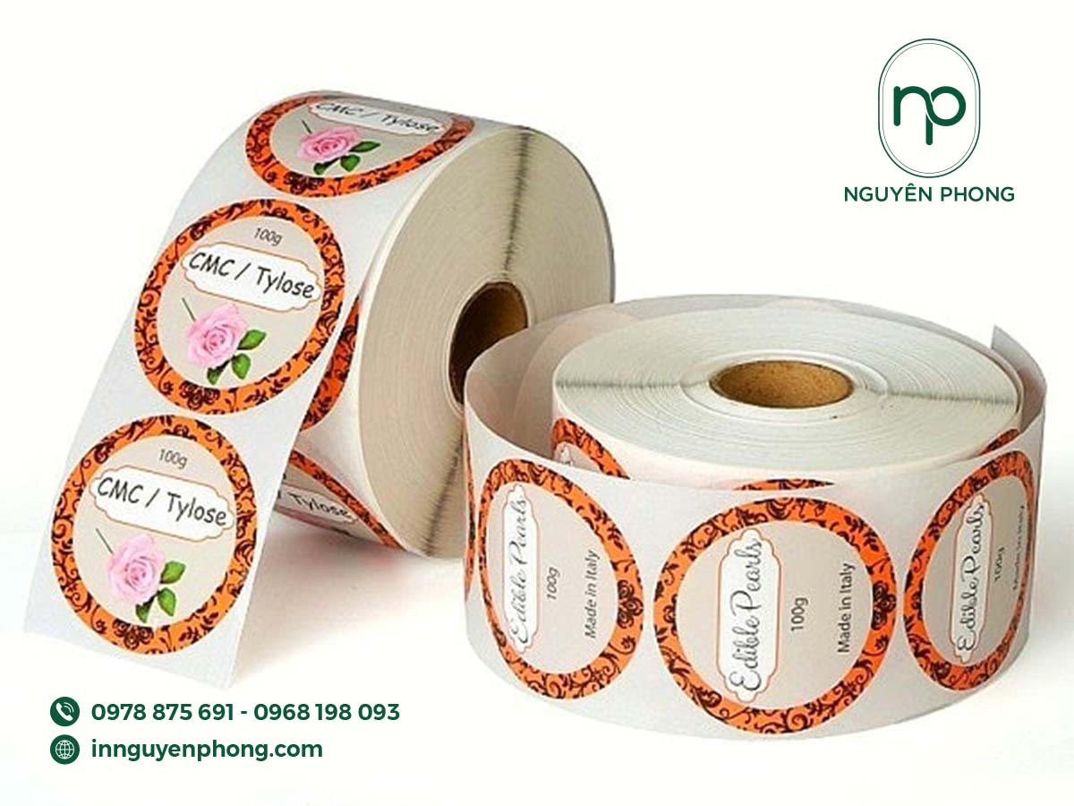 Mẫu decal cuộn in đơn giản